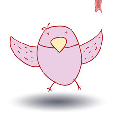 Bird cartoon. vector illustration.