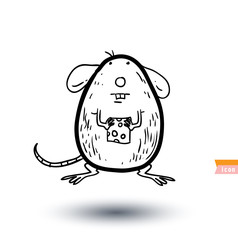 cartoon mouse, vector illustration.