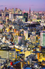 Fototapeta premium 東京の新宿副都心の夕景