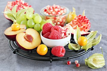 Seasonal fruits and berries
