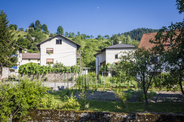 Fototapeta na wymiar Cerkno small village in Slovenia
