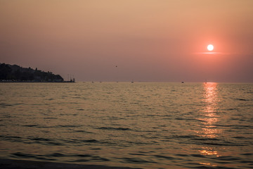 Sunset over Koper city