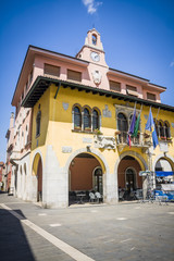 amazing view on a city center of Muggia 
