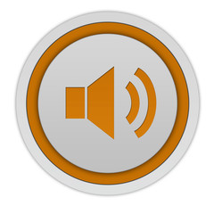 volume circular icon on white background