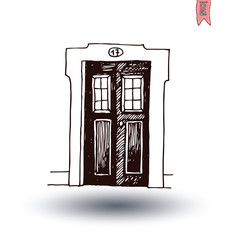 Door icon, isolated illustration vector.