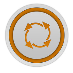 recycle circular icon on white background