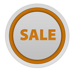 sale circular icon on white background