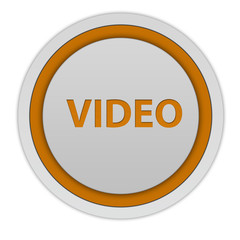 video circular icon on white background