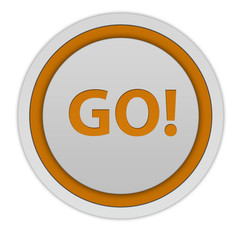 go circular icon on white background