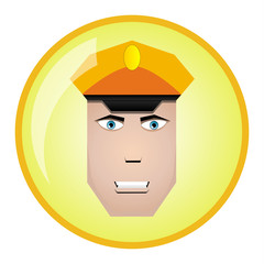 Taxi driver icon. Vector illustration