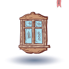 Window icon. Vector illustration.