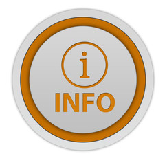 information circular icon on white background