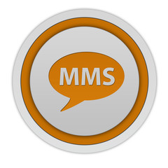 mms circular icon on white background