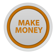 Make money circular icon on white background
