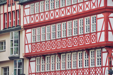 Obraz premium Town hall, Germany. Facades of Altstadt in Frankfurt