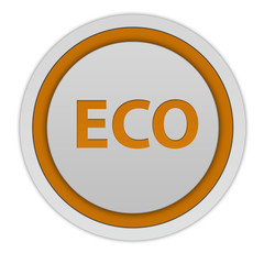 eco circular icon on white background
