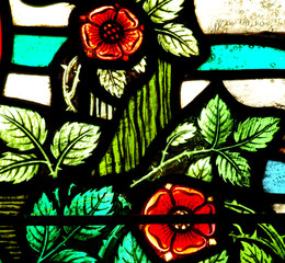 Obraz premium Flowers in stained glass