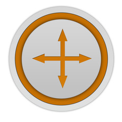 Arrow  circular icon on white background