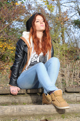 jeune femme rousse