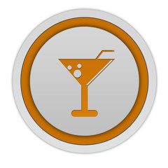 Drink circular icon on white background