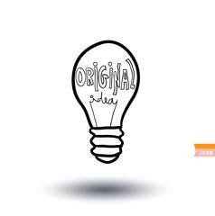Bulb lamp idea icon, vector illustration