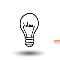 Bulb lamp idea icon, vector illustration