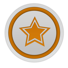Star  circular icon on white background