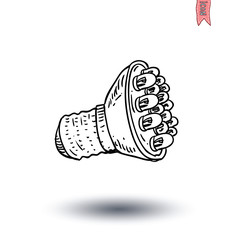 Led light bulb, vector illustration