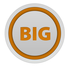 Big circular icon on white background