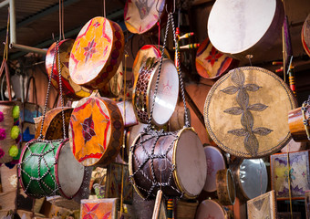 Moroccan drums souvenirs