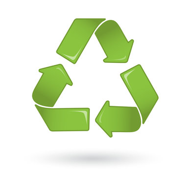 Green Recycle logo vector