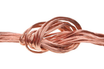 Naklejka premium Copper wire, the concept of the energy industry