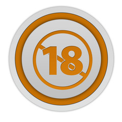 Obraz premium 18 circular icon on white background