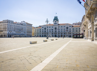 Beautiful architecture, and buildings of Trieste, Italy