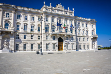 Fototapeta na wymiar Beautiful architecture, and buildings of Trieste, Italy