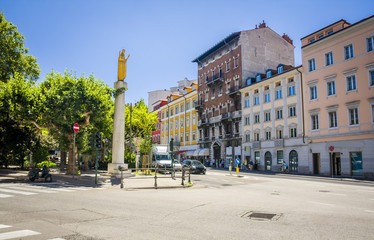 Beautiful architecture, and buildings of Trieste, Italy