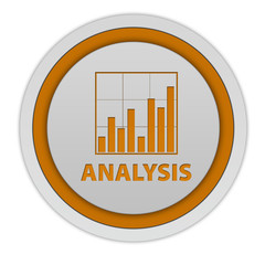Obraz premium Data analysis circular icon on white background