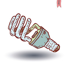 Fluorescent Light Bulb icon - vector illustration
