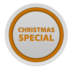 Christmas special circular icon on white background