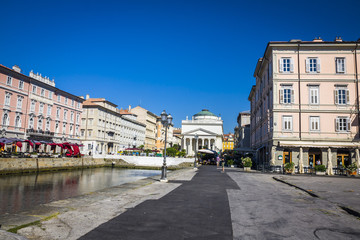 Fototapeta premium Canal Grande in Trieste, Italy
