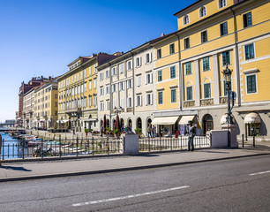 Naklejka premium Canal Grande in Trieste, Italy