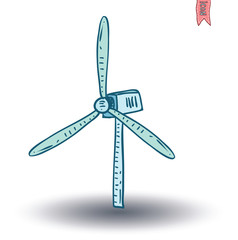 Eco green energy windmill  - vector illustration