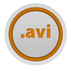 Fototapeta premium .avi circular icon on white background