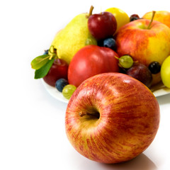 Isolated image of different fruits