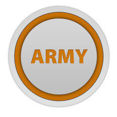 Army circular icon on white background