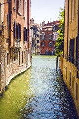 Small canal in the Venice, Italy