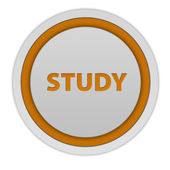 Study circular icon on white background