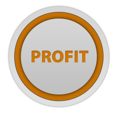 Profit circular icon on white background