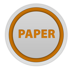 Paper circular icon on white background