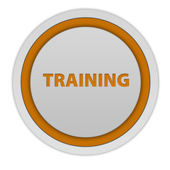 Training circular icon on white background